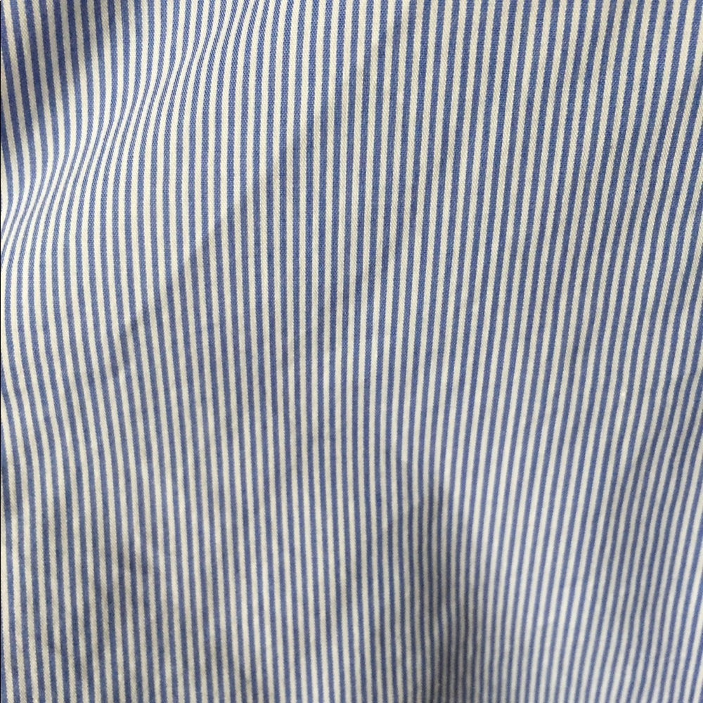 Worthington Blue Striped Cold Shoulder Top - Picture 6 of 7